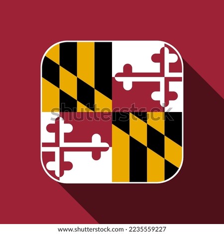 Maryland state flag. Vector illustration.