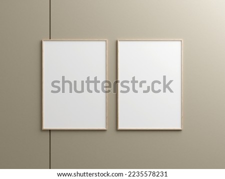 blank frame on a wall background
