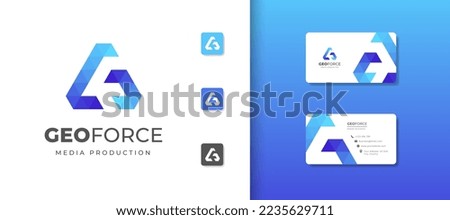Elegant Letter G logo with business card design template