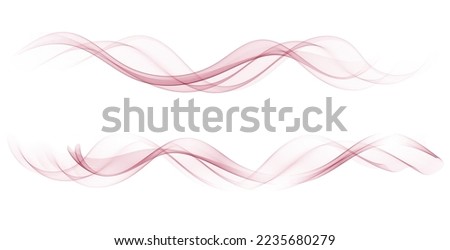 White background with bright swirling transparent waves. Trendy color 2023