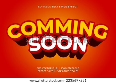 Comming soon 3d editable text effect template Royalty-Free Stock Photo #2235697231
