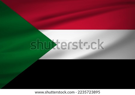 Realistic Sudan flag design background vector. Sudan Independence Day design