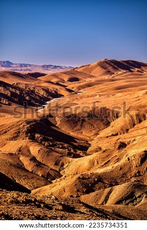 The Atlas Mountains near the Todra Gorge, Morocco. Royalty-Free Stock Photo #2235734351