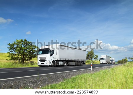 Truck on the road Royalty-Free Stock Photo #223574899