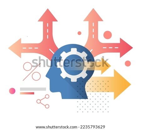Business Decision Making Challenge - Abstract Illustration as EPS 10 File Royalty-Free Stock Photo #2235793629