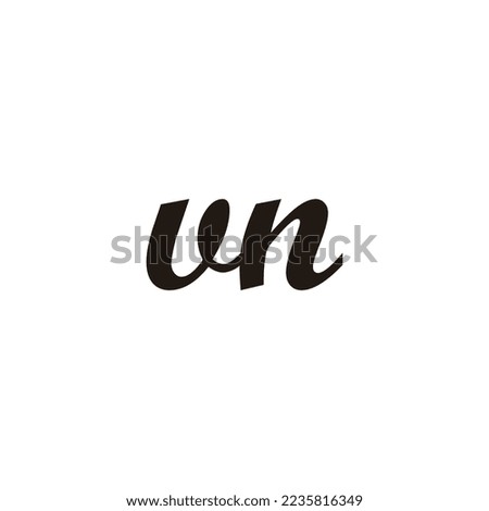 Letter vn connect geometric symbol simple logo vector