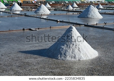 Jingzaijiao Tile-Paved Salt Fields in Tainan City, Taiwan.