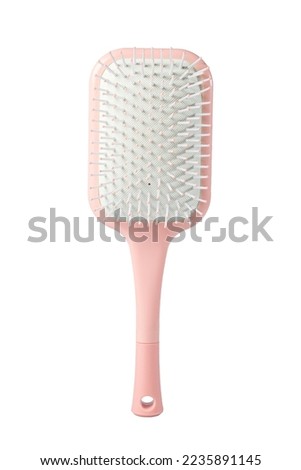 Pink hairbrush isolated on white background	 Royalty-Free Stock Photo #2235891145