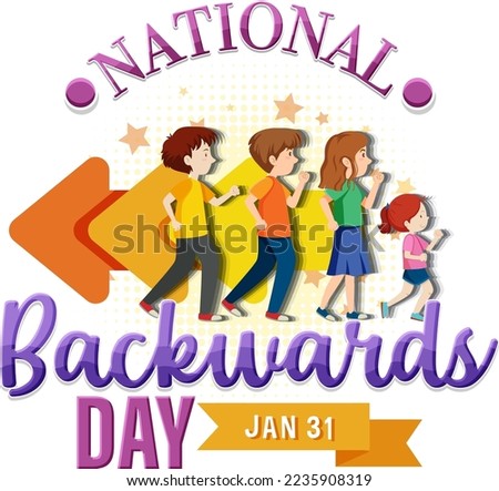 National backward day banner design illustration