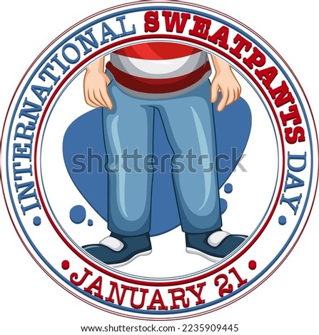 International Sweatpants Day Banner Design illustration