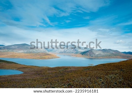Far East of Russia, Magadan region, Susumansky district, lake Malyk.
Surroundings of the mountain lake Malyk in the north of the Far East is located five hundred kilometers from the city of Magadan. Royalty-Free Stock Photo #2235916181