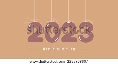 Happy New Year 2023.Brochure design template. Card design template. Calendar. Greeting card template. Happy New Year 2023 greeting card design template.