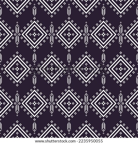 Beautiful abstract ethnic pattern purple background Aztec African Indian Indonesian design Ikat seamless pattern for fabric print cloth dress carpet curtains rug Sarong