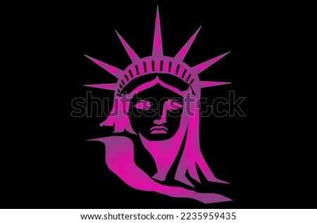Vector illustration of a statue of liberty	