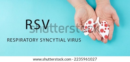 RSV, respiratory syncytial virus, human orthopneumovirus, contagious child disease of the lung  Royalty-Free Stock Photo #2235961027