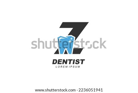 Z dental letter logo vector for your branding with modern style.