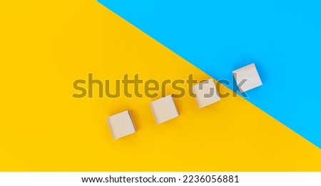 blank wooden block cubes for your text. free space for business concept template and banner.