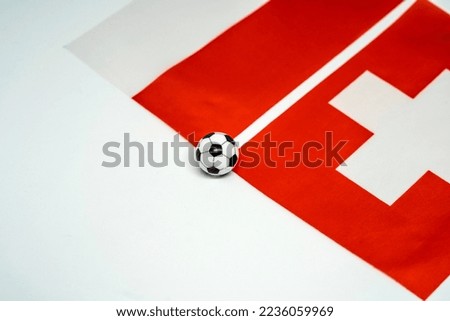 Poland vs Switzerland, Football match with national flags