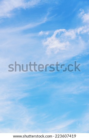 Beautiful white clouds in blue sky 