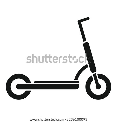 Electric scooter rider icon simple vector. Eco transport. Bike trotinette