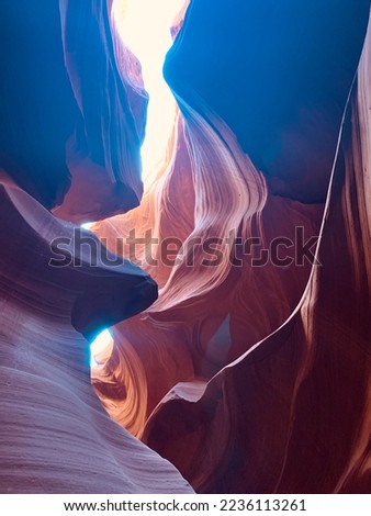 Antelope Canyon, Arizona, USA, amazing sandstone formations. Navajo Reservation, natural rock formation