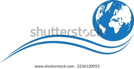 Earth globe and waves, earth and environment background