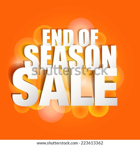 End Season Sale Paper Folding Design  Royalty-Free Stock Photo #223613362