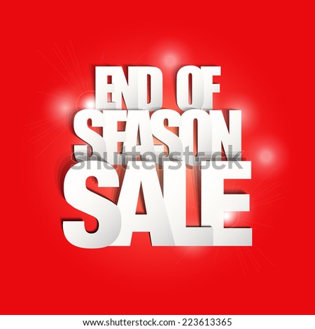 End Season Sale Paper Folding Design  Royalty-Free Stock Photo #223613365