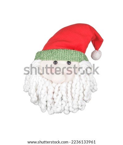the head of santa claus isolated on a white background