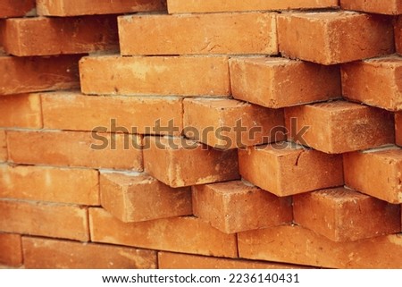 The arrangement of the bricks arranged in such a way forms a very beautiful building wall with a very interesting geometric touch. Perfect as a pattern or background.