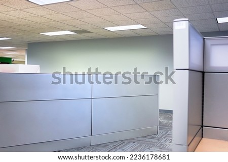office space and file cabinet green wall carpet cubical Royalty-Free Stock Photo #2236178681
