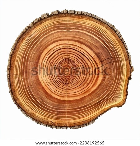 Wooden cutting board on white background Royalty-Free Stock Photo #2236192565