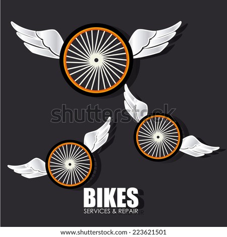 Bike design over gray background, vector illustration 