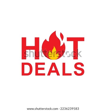 Hot deal vector symbol. Hot deal icon Royalty-Free Stock Photo #2236239583