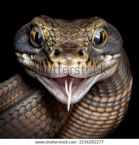 portrait of a poisonous snake