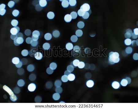 Night blue bokeh for christmas and new year background