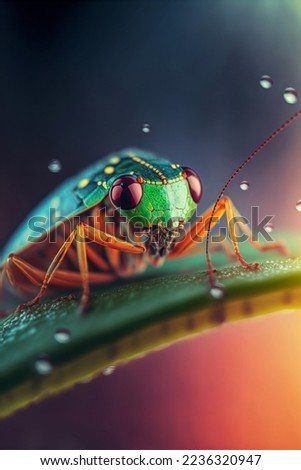 Insect macro photography hd colorful Royalty-Free Stock Photo #2236320947