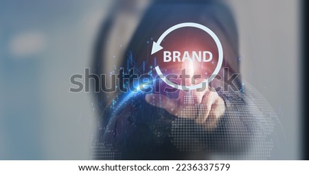 Rebranding strategy concept. Marketing and brand management. Rethinks marketing strategy with a new name, logo, or design, the intention of developing a new. Refreshing the look and feel of brand. Royalty-Free Stock Photo #2236337579