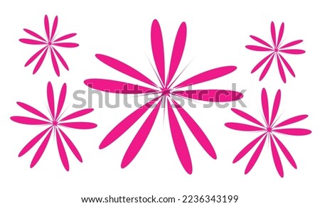 Illustration design vector of pink flower pattern, Fit for wallpaper, background, wrapping paper, clip art, flash card, etc.