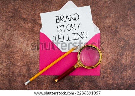 Text caption presenting Brand Story Telling. Conceptual photo Breathing Life into a Brand an Engaging Content