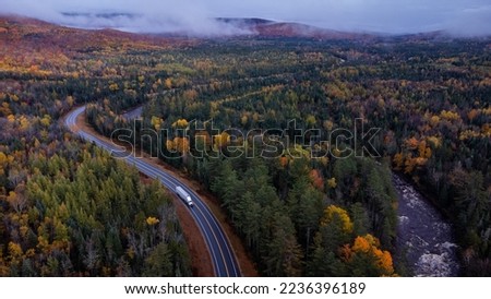 Roads in the White mountains in New England