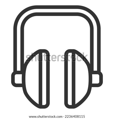 Noise canceling headphones - icon, illustration on white background, outline style