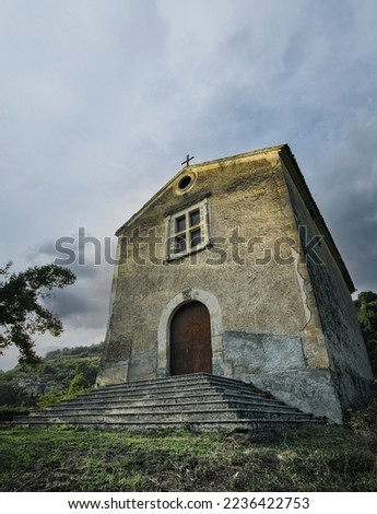 Abandoned rural church in Southern Italy Royalty-Free Stock Photo #2236422753