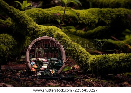 Small fairy tail house in the wood