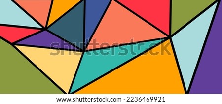 Colorful triangles abstract background.vintage geometric pattern.mosaic glass vector illustration.