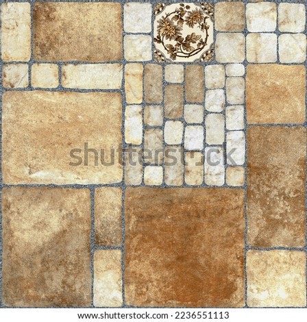 Old floor tile design,rustic pavement