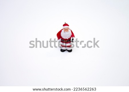 christmas tree toy symbol of Christmas Santa Claus Santa Claus on a white background isolated object.