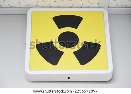 Radioactive danger sign in hospital