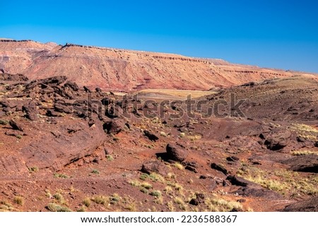 Colorful landscape of the High Atlas Mountains, Morocco.