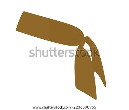 Brown tennis scarf. vector illustration Royalty-Free Stock Photo #2236590955
